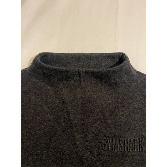 Gymshark Women's Charcoal Grey Mock Neck Pullover Tunic Sweatshirt - Picture 5 of 6